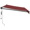 Auvent rétractable automatique bordeaux 350x250 cm 