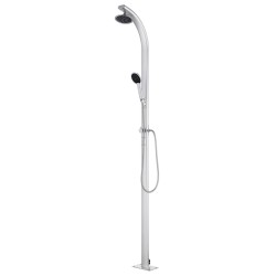 Douche de jardin avec base marron 220 cm Aluminium 
