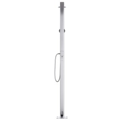 Douche de jardin avec base marron 220 cm Aluminium 