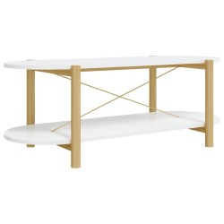 Table basse Blanc 110x48x40 cm Bois d'ingénierie 