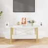 Table basse Blanc 110x48x40 cm Bois d'ingénierie 