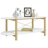 Table basse Blanc 110x48x40 cm Bois d'ingénierie 