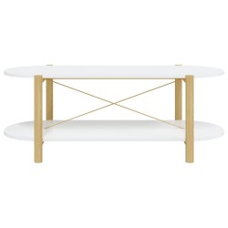 Table basse Blanc 110x48x40 cm Bois d'ingénierie 
