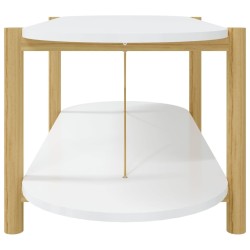 Table basse Blanc 110x48x40 cm Bois d'ingénierie 