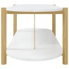 Table basse Blanc 110x48x40 cm Bois d'ingénierie 