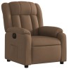 Fauteuil inclinable électrique Marron Tissu 