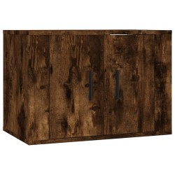 Meuble TV mural Chêne fumé 57x34,5x40 cm 