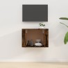 Meuble TV mural Chêne fumé 57x34,5x40 cm 