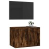 Meuble TV mural Chêne fumé 57x34,5x40 cm 