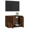 Meuble TV mural Chêne fumé 57x34,5x40 cm 