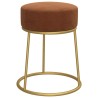 Tabouret rond Marron Velours 