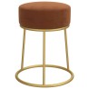 Tabouret rond Marron Velours 
