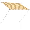 Auvent rétractable 150x150 cm Jaune et blanc 