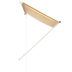 Auvent rétractable 150x150 cm Jaune et blanc 