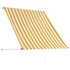 Auvent rétractable 150x150 cm Jaune et blanc 