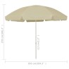 Parasol de plage jaune sable 300 cm 