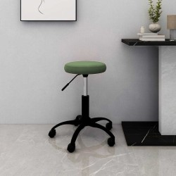 Chaise de bureau pivotante vert foncé velours 