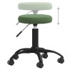 Chaise de bureau pivotante vert foncé velours 