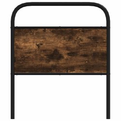 Tête de lit chêne fumé 80 cm acier et bois d'ingénierie 