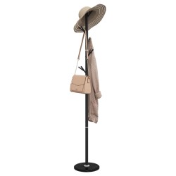Porte-manteau noir 175 cm fer enduit de poudre 
