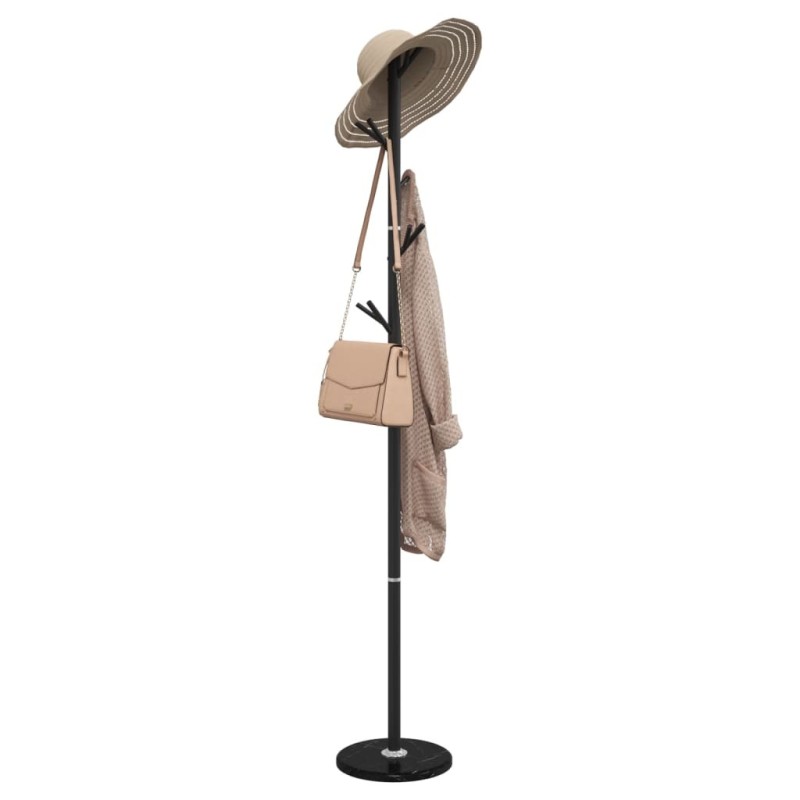 Porte-manteau noir 175 cm fer enduit de poudre 