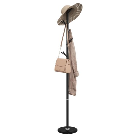 Porte-manteau noir 175 cm fer enduit de poudre 