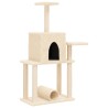 Arbre à chat avec griffoirs en sisal crème 122 cm 