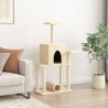 Arbre à chat avec griffoirs en sisal crème 122 cm 