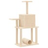 Arbre à chat avec griffoirs en sisal crème 122 cm 