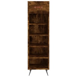 Meuble à chaussures chêne fumé 30x35x105 cm bois d'ingénierie 