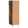 Meuble à chaussures chêne fumé 30x35x105 cm bois d'ingénierie 