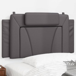 Coussin de tête de lit gris 100 cm similicuir 