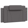 Coussin de tête de lit gris 100 cm similicuir 