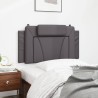 Coussin de tête de lit gris 100 cm similicuir 