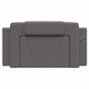 Coussin de tête de lit gris 100 cm similicuir 