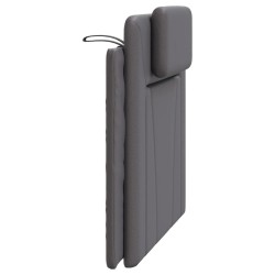 Coussin de tête de lit gris 100 cm similicuir 