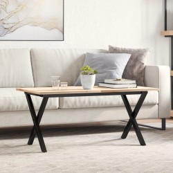 Pieds de table basse cadre en X 80x40x43 cm acier 