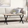 Pieds de table basse cadre en X 80x40x43 cm acier 