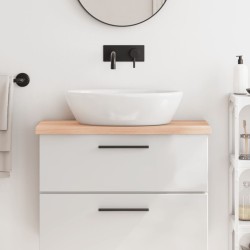 Comptoir de salle de bain 80x30x(2-4) cm bois massif non traité 