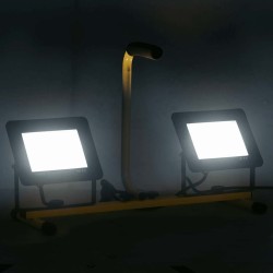 Projecteur à LED avec poignée 2x50 W Blanc froid  