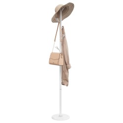 Porte-manteau blanc 175 cm fer enduit de poudre 