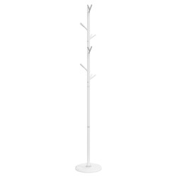 Porte-manteau blanc 175 cm fer enduit de poudre 