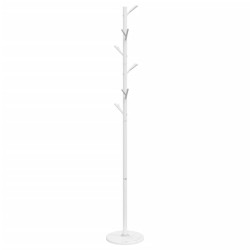 Porte-manteau blanc 175 cm fer enduit de poudre 