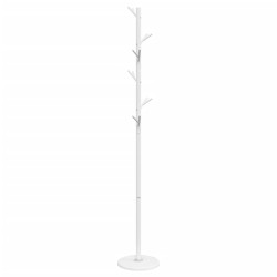 Porte-manteau blanc 175 cm fer enduit de poudre 