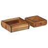 Ensemble de Plateaux 2 Pièces en Bois Massif Recyclé 