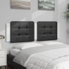 Coussin de tête de lit noir et blanc 160 cm similicuir 