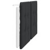 Coussin de tête de lit noir et blanc 160 cm similicuir 
