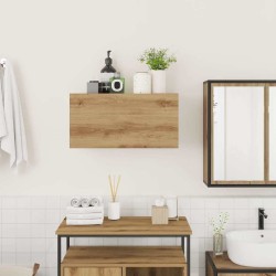 Armoire murale de bain chêne artisanal bois d'ingénierie 
