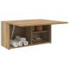Armoire murale de bain chêne artisanal bois d'ingénierie 