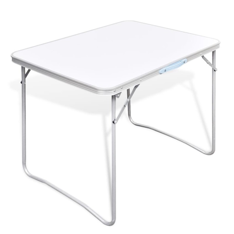Table pliable de camping avec cadre métallique 80x60 cm 